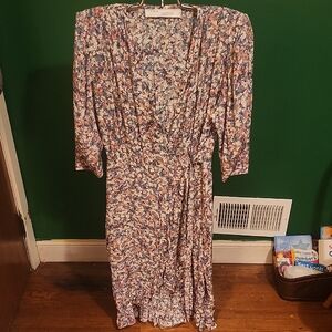 IRO Multicolor Floral Long Sleeve Dress